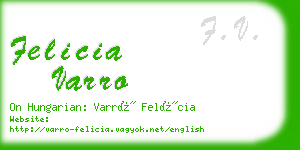 felicia varro business card